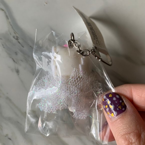 HELLO KITTY ANGEL CHARM VINTAGE 1997 CELL PHONE KEY CHAIN - Picture 4 of 5